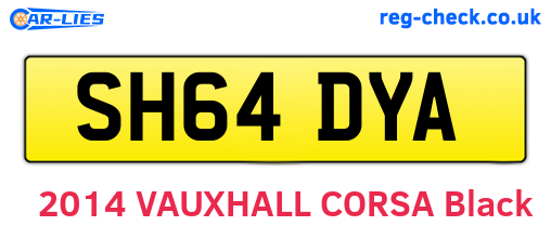 SH64DYA are the vehicle registration plates.