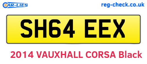 SH64EEX are the vehicle registration plates.
