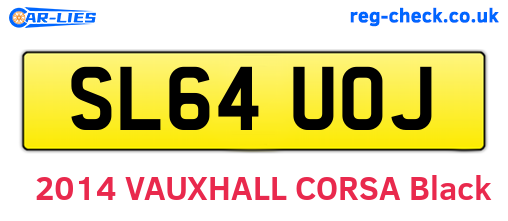 SL64UOJ are the vehicle registration plates.