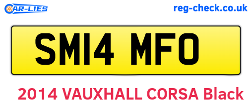 SM14MFO are the vehicle registration plates.
