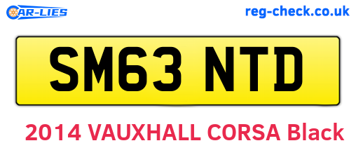 SM63NTD are the vehicle registration plates.