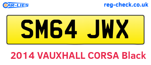 SM64JWX are the vehicle registration plates.