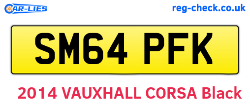 SM64PFK are the vehicle registration plates.