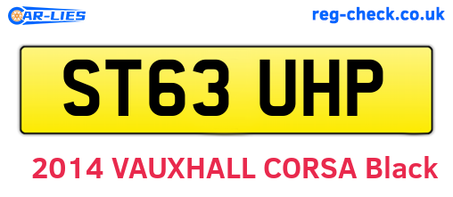 ST63UHP are the vehicle registration plates.