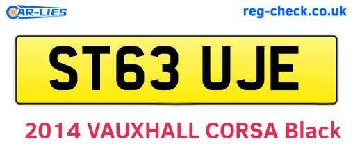 ST63UJE are the vehicle registration plates.