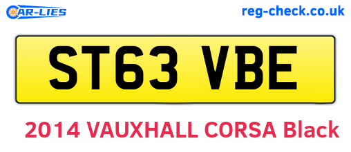 ST63VBE are the vehicle registration plates.