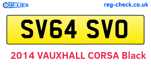 SV64SVO are the vehicle registration plates.