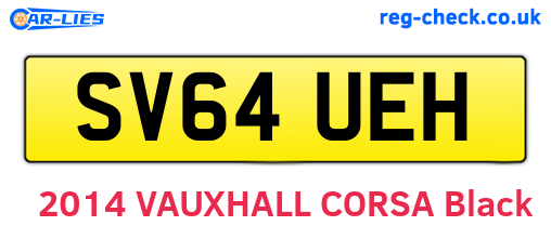 SV64UEH are the vehicle registration plates.