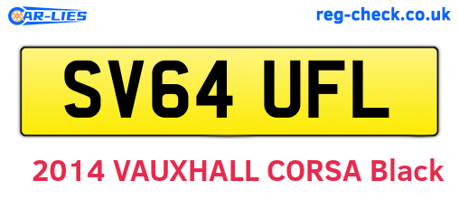 SV64UFL are the vehicle registration plates.