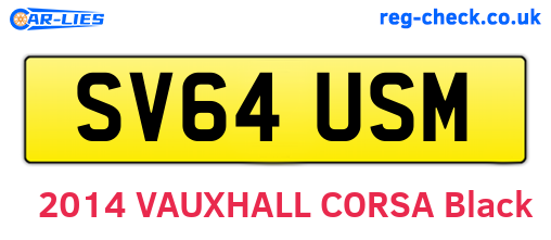 SV64USM are the vehicle registration plates.