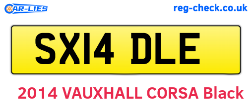 SX14DLE are the vehicle registration plates.