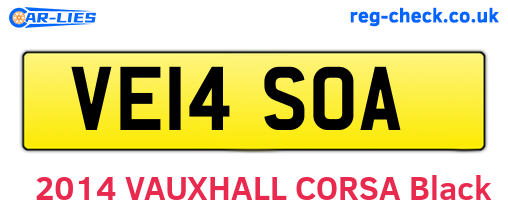 VE14SOA are the vehicle registration plates.