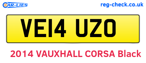 VE14UZO are the vehicle registration plates.