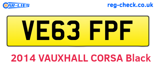 VE63FPF are the vehicle registration plates.