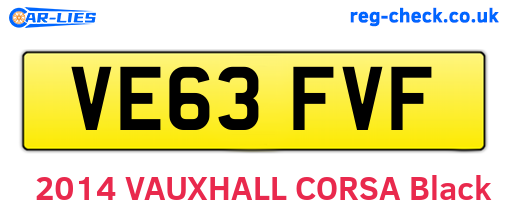 VE63FVF are the vehicle registration plates.