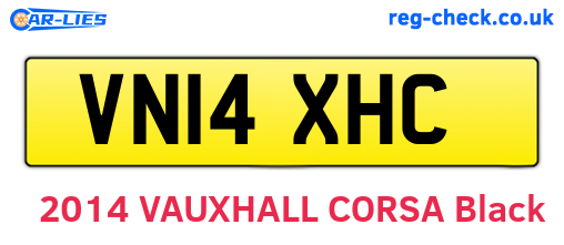 VN14XHC are the vehicle registration plates.