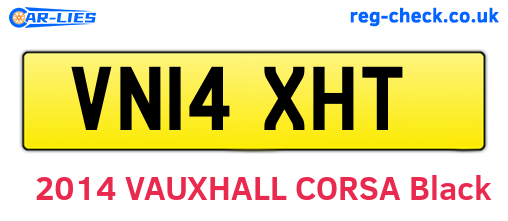 VN14XHT are the vehicle registration plates.