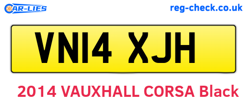 VN14XJH are the vehicle registration plates.