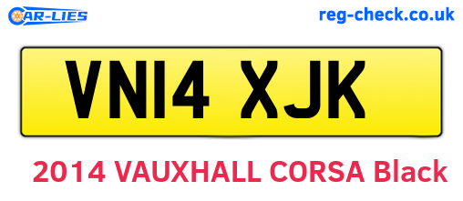 VN14XJK are the vehicle registration plates.