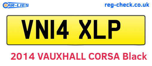 VN14XLP are the vehicle registration plates.