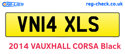 VN14XLS are the vehicle registration plates.