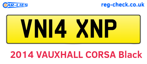 VN14XNP are the vehicle registration plates.
