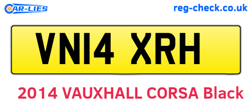 VN14XRH are the vehicle registration plates.