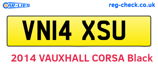 VN14XSU are the vehicle registration plates.