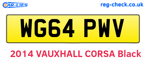 WG64PWV are the vehicle registration plates.