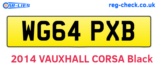 WG64PXB are the vehicle registration plates.