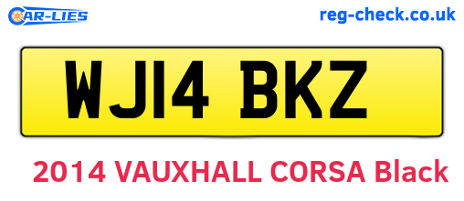 WJ14BKZ are the vehicle registration plates.
