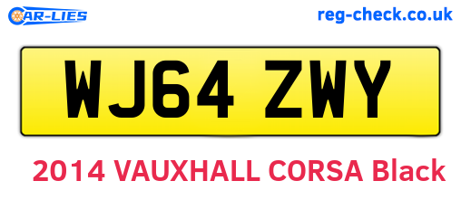 WJ64ZWY are the vehicle registration plates.
