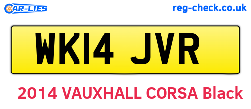 WK14JVR are the vehicle registration plates.