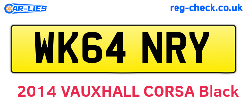 WK64NRY are the vehicle registration plates.