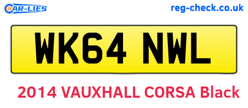 WK64NWL are the vehicle registration plates.