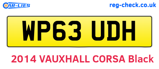 WP63UDH are the vehicle registration plates.
