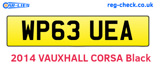 WP63UEA are the vehicle registration plates.