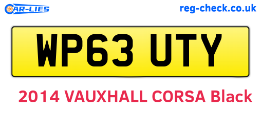 WP63UTY are the vehicle registration plates.