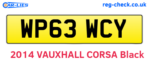 WP63WCY are the vehicle registration plates.