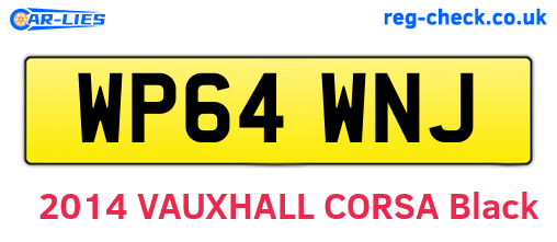 WP64WNJ are the vehicle registration plates.