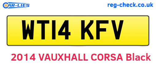 WT14KFV are the vehicle registration plates.