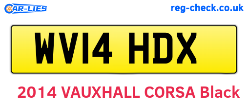 WV14HDX are the vehicle registration plates.