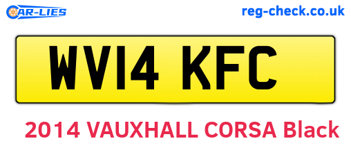 WV14KFC are the vehicle registration plates.