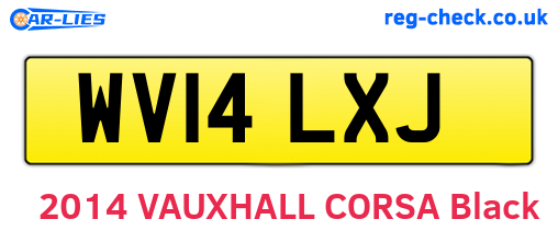 WV14LXJ are the vehicle registration plates.