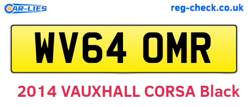 WV64OMR are the vehicle registration plates.