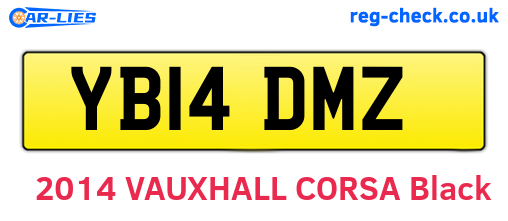 YB14DMZ are the vehicle registration plates.