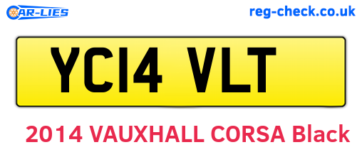 YC14VLT are the vehicle registration plates.