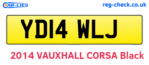 YD14WLJ are the vehicle registration plates.