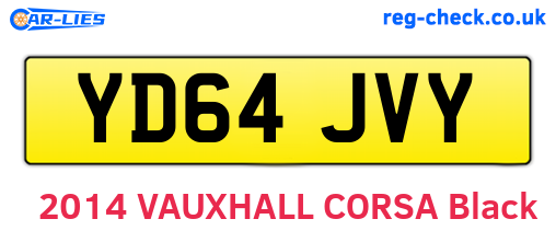 YD64JVY are the vehicle registration plates.