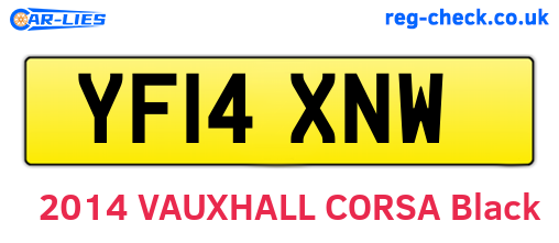 YF14XNW are the vehicle registration plates.